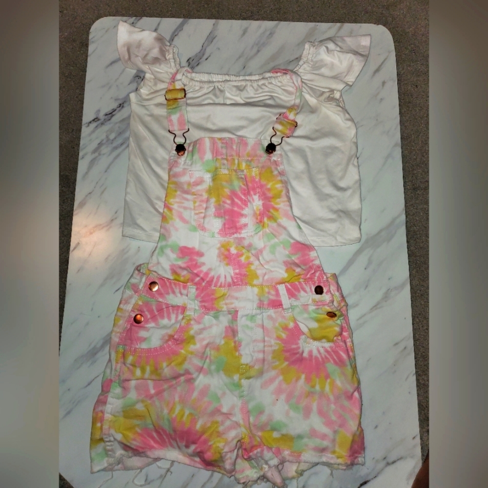 Girl Overall Shorts Outfit Size 12